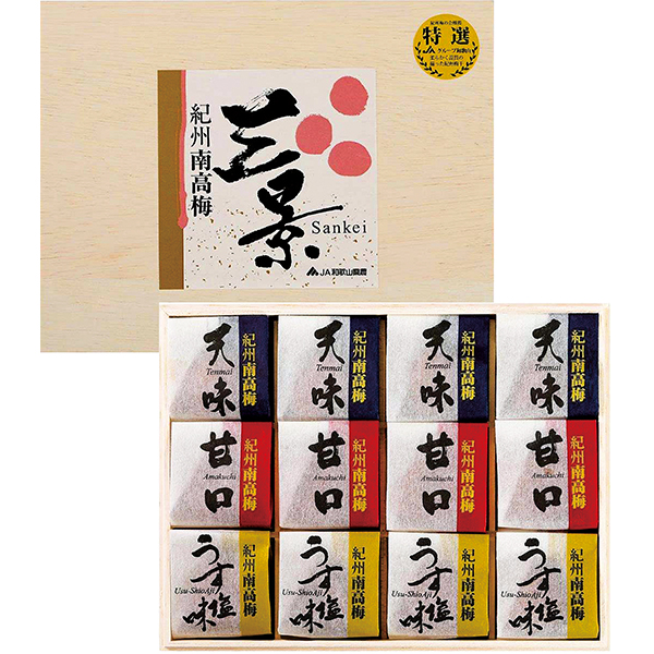 〈和歌山県農業協同組合連合会〉紀州南高梅 三景12粒 WA-30【お申込みは2023年12月11日午後4時まで】