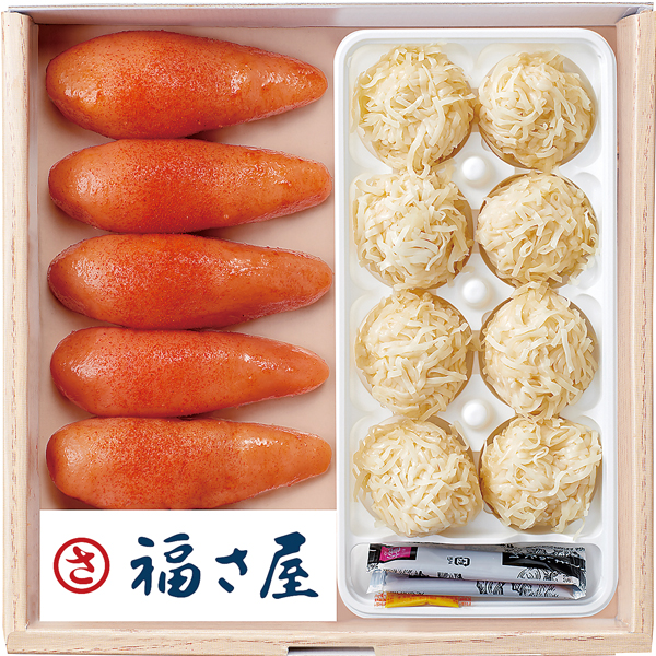 〈福さ屋〉辛子めんたいこ・いかしゅうまいセット SR-50M【お申込みは2024年7月22日(月)午後4時まで】