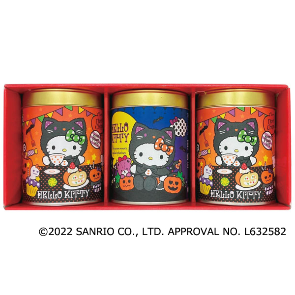 〈山本海苔店〉【ハロウィン限定】HelloKittyのりチップス3缶詰合せ【お申込みは2022年10月28日午後4時まで】
